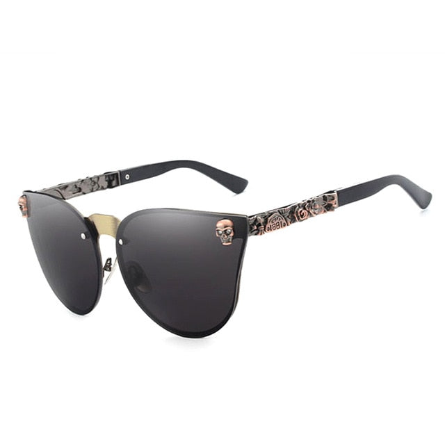 Oley Luxury Brand Women Gothic Mirror Sunglasses Skull Frame Metal Temple Y7001 Sunglasses Oley Y7001 C2 BOX