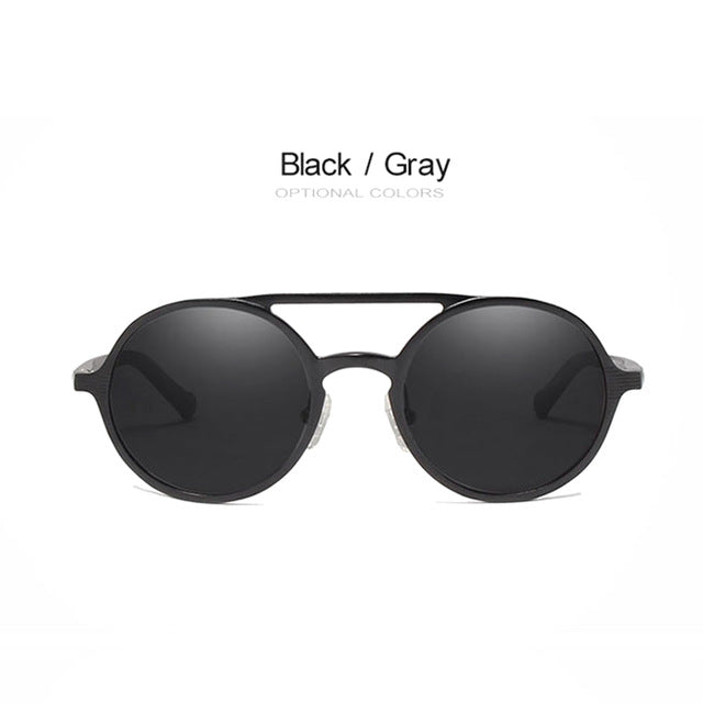 Oley Brand Men's Round Aluminum-Magnesium Polarized Sunglasses Women Anti-Glare Unisex Y7576 Sunglasses Oley Y7576 C1BOX