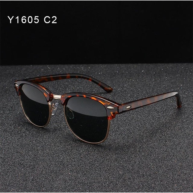 Oley Brand Women Polarized Sunglasses Classic Round Uv Unisex Y1605 Sunglasses Oley Y1605 C2