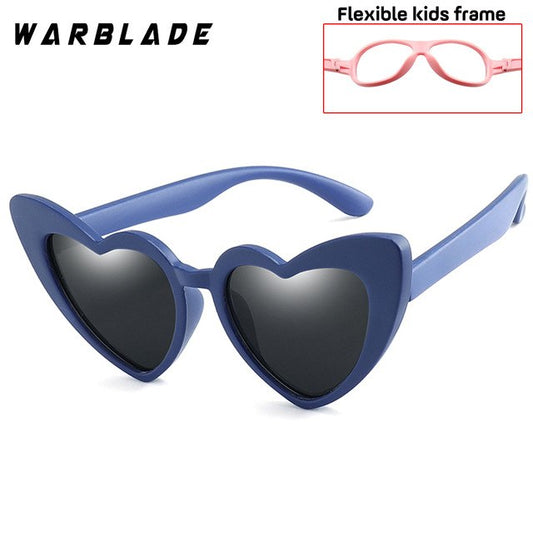 Warblade Children Sunglasses Kids Polarized Love Heart Boys Girls Sunglasses Warblade blue gray