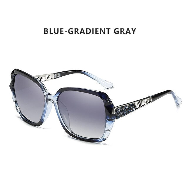 Luxury Brand Ladies Polarized Sunglasses Women Oversized Prismatic Eyewear Ac404 Sunglasses Luxury Brand Blue-gray