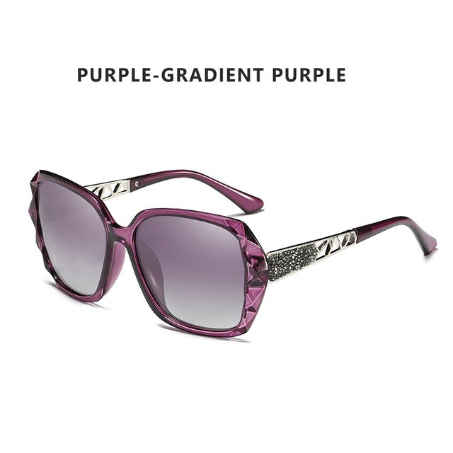 Luxury Brand Ladies Polarized Sunglasses Women Oversized Prismatic Eyewear Ac404 Sunglasses Luxury Brand Purple-purple