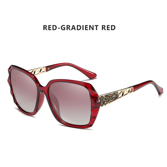 Luxury Brand Ladies Polarized Sunglasses Women Oversized Prismatic Eyewear Ac404 Sunglasses Luxury Brand Red-red