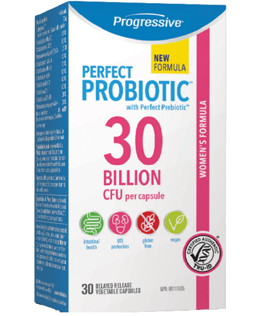 Progressive Perfect Probiotic 30 Billion CFU Women's Formula 30 Delayed Release Vegetable Capsules
