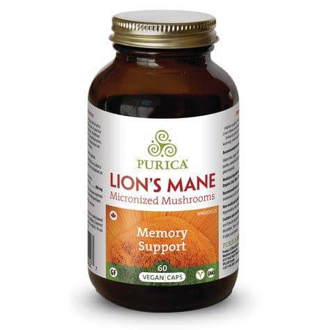 Purica Lion's Mane Micronized Mushrooms - Memory Support Vegan Caps