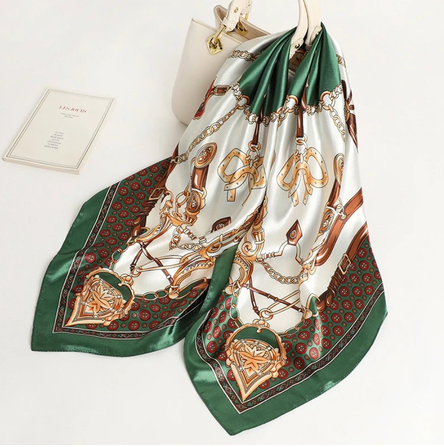 Silky Snaffle Print Scarves-Furbaby Friends Gifts