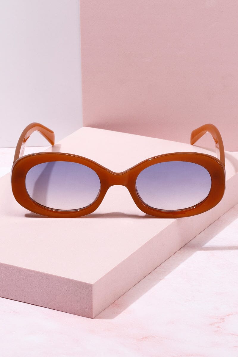 SSS Rounded Frame Sunglasses Sunglasses mure + grand Caramel/Blue Ombre