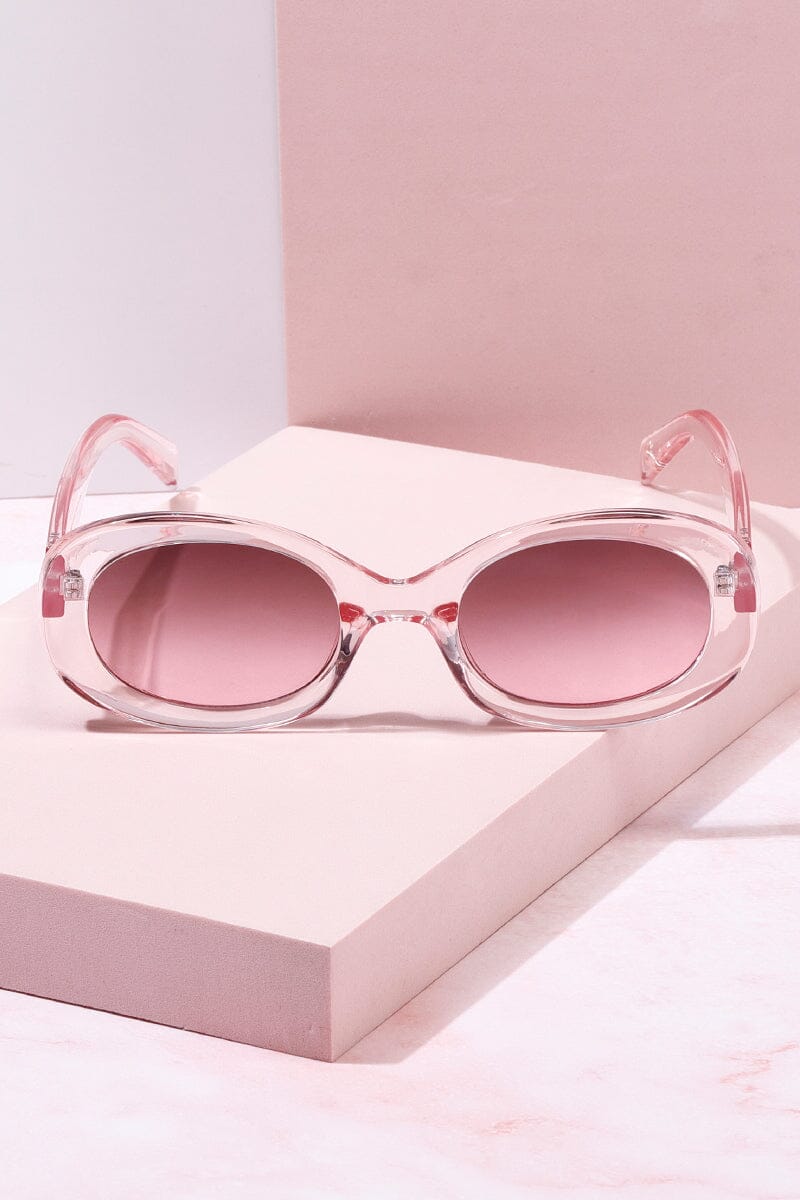 SSS Rounded Frame Sunglasses Sunglasses mure + grand Pink/Purple-Pink Ombre