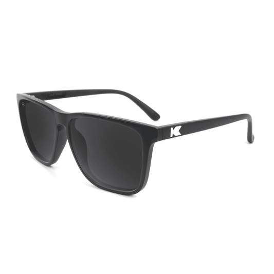 Fast Lane Matte Black Sunglasses with Smoke Lenses by Knockaround