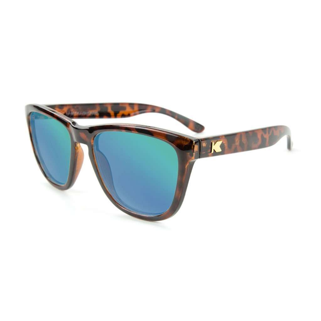 Glossy Tortoise Shell Premiums with Green Moonshine Lenses by Knockaround