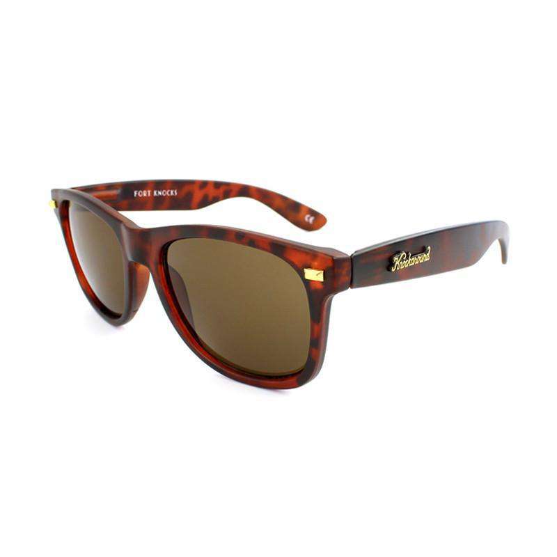 Matte Tortoise Shell Fort Knocks Sunglasses with Amber Lenses by Knockaround