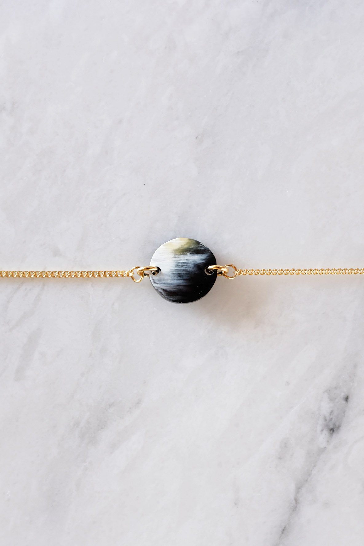 Tran Quoc Dainty Buffalo Horn Charm Bracelet bracelets Hathorway Dark Horn