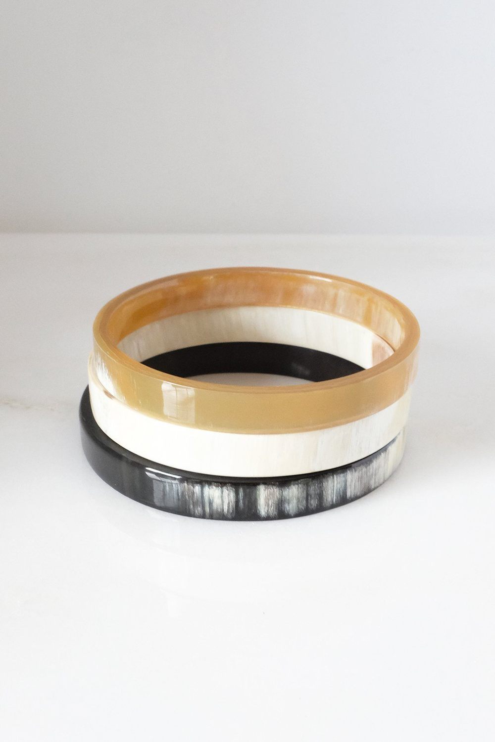 Tron Buffalo Horn Minimalist Bangle Bracelet Accessories Hathorway Mixed