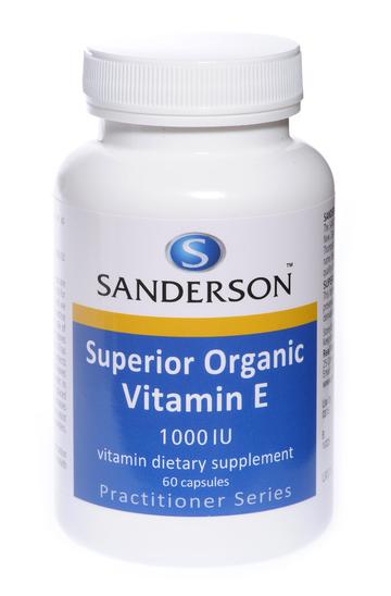 Sanderson Superior Organic Vitamin E 1000iu 60 Capsules