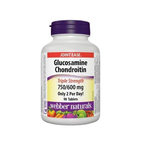 Webber Naturals Triple Strength Glucosamine Chondroitin 750/600mg